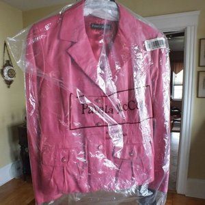 Pamela McCoy Pink leather jacket with tags